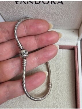 Authentic PANDORA Silver Charm Bracelet 7.5 Inches ✨️ VGUC
